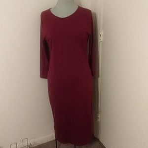 Burgundy Bodycon Dress
